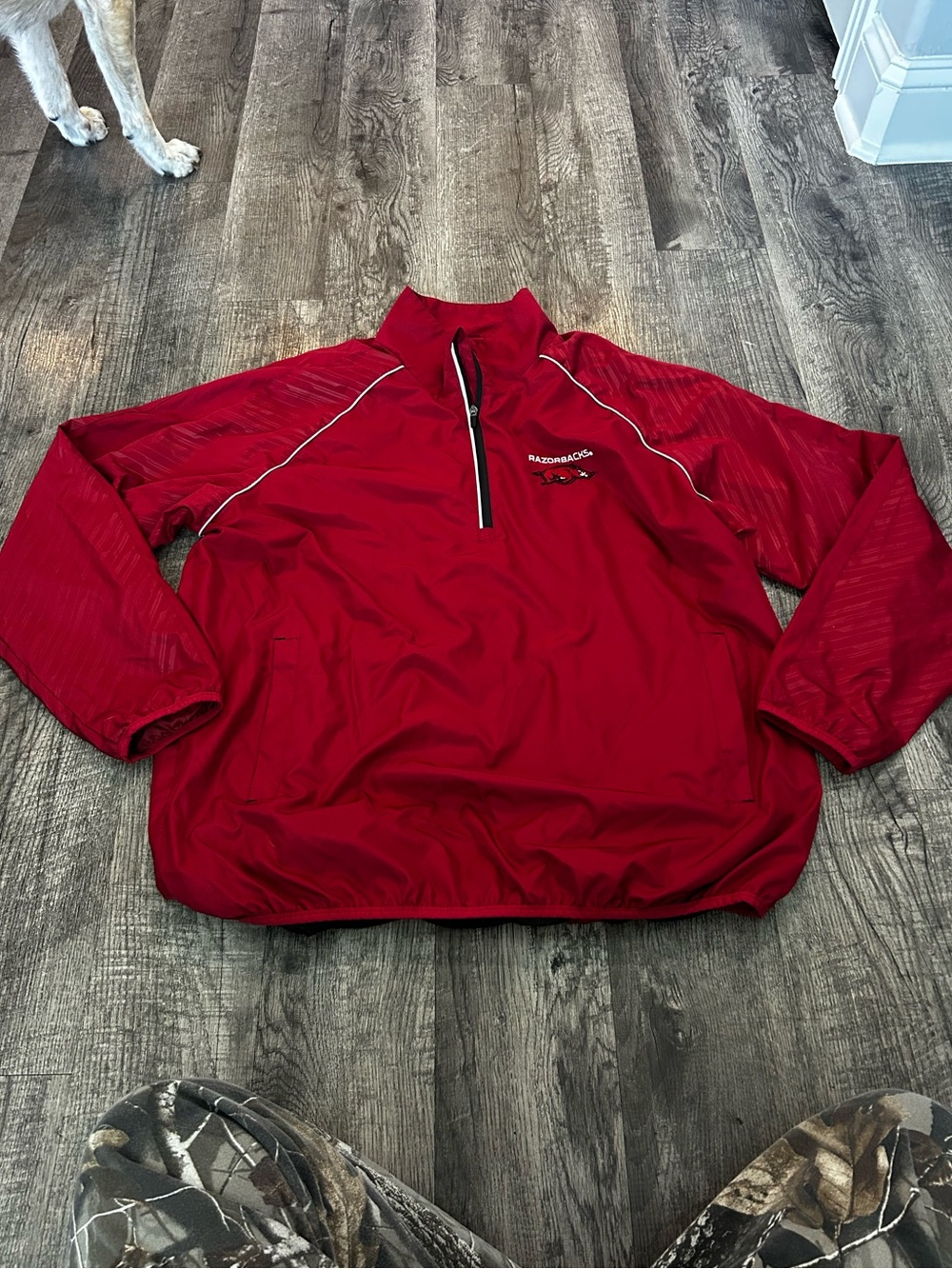 Arkansas Razorbacks Men's Red Razorbacks Quarter-Zip Windbreaker